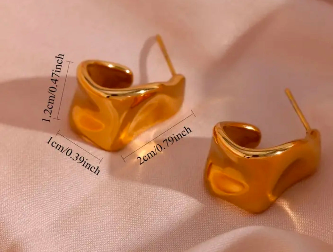 Wave Örhänge – Guld