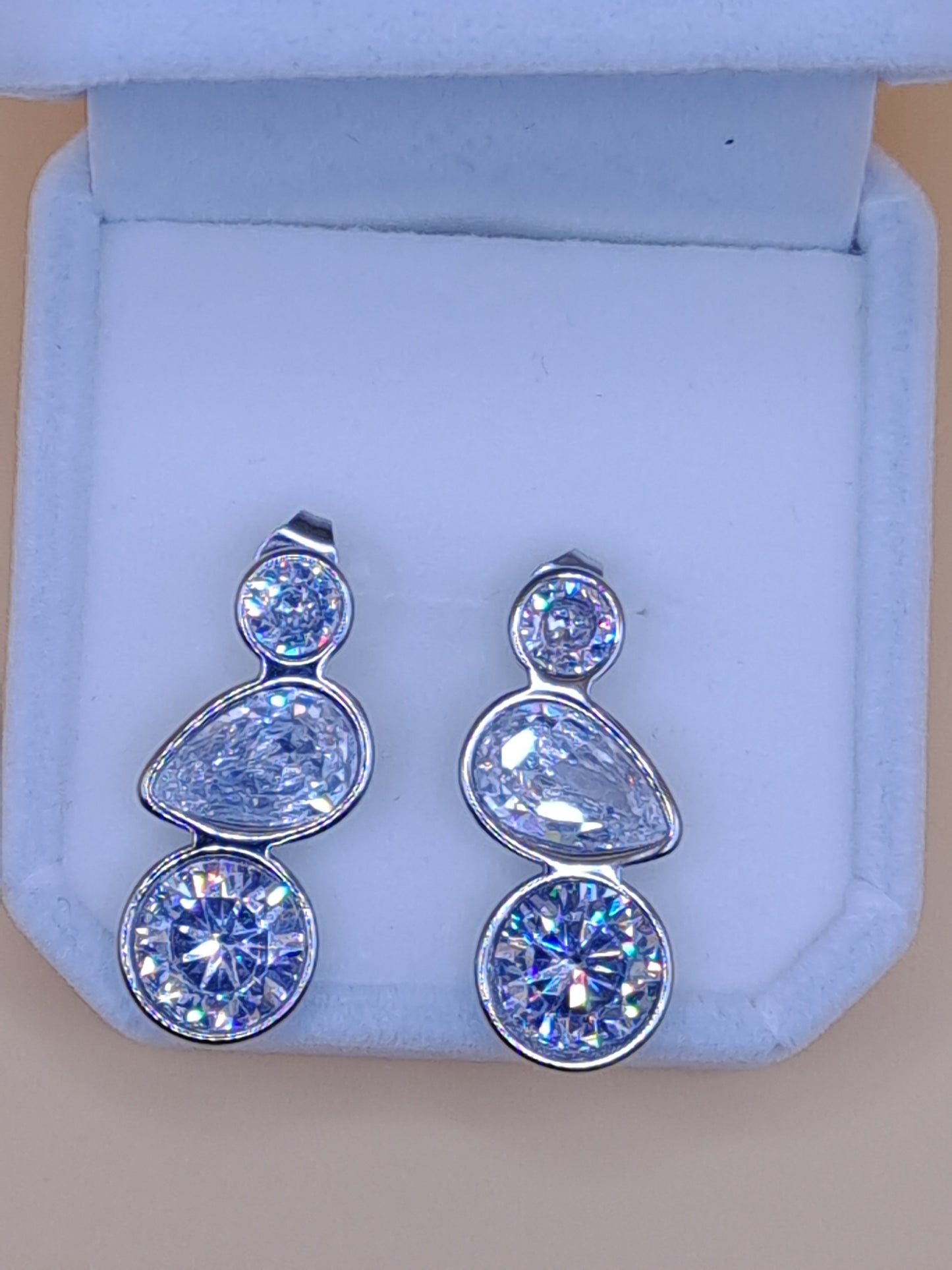 Crystal Trio Örhänge Guld och Silver