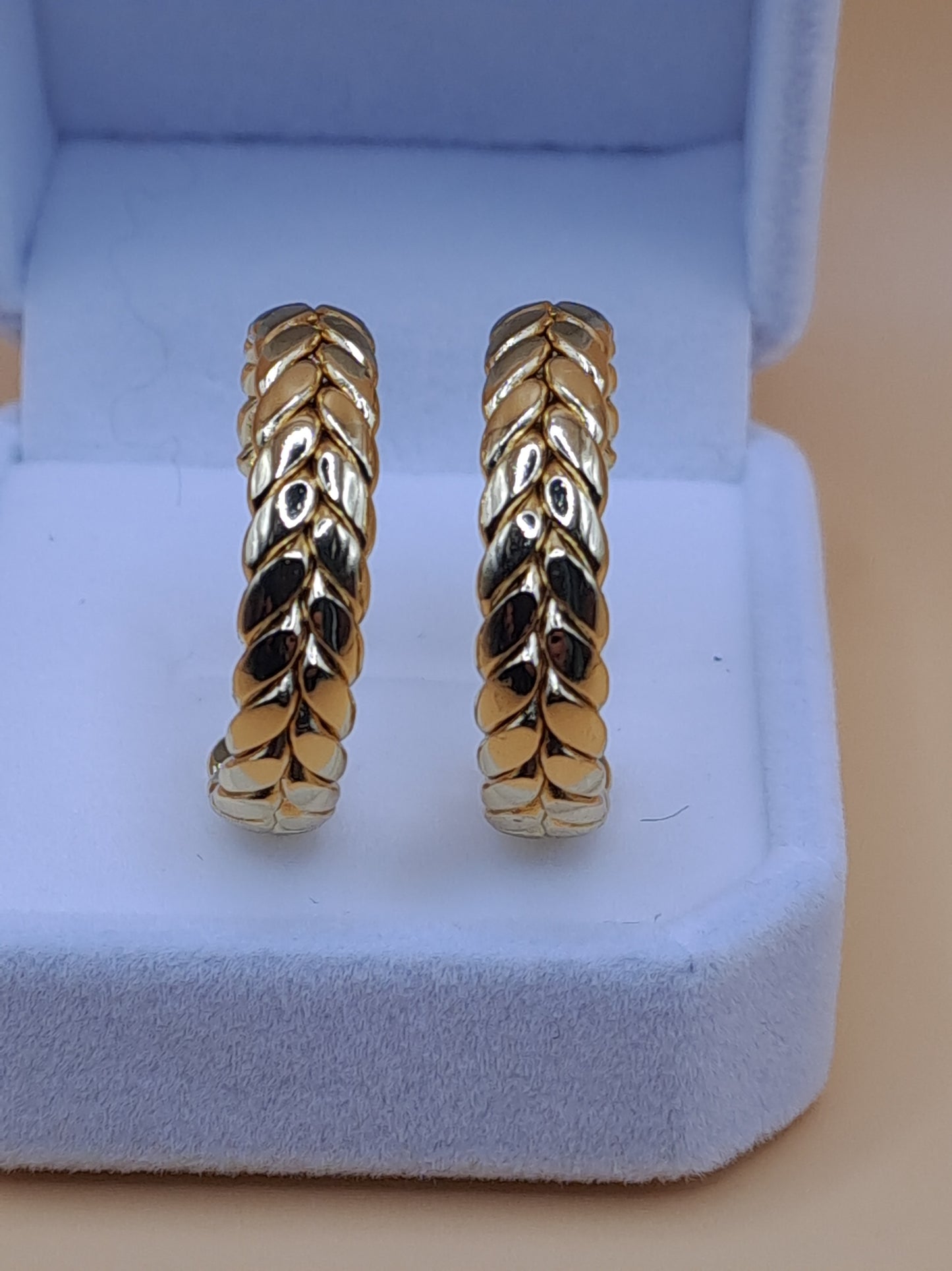 Örhänge Hoops kedja 18k guldplätering Vattentålig