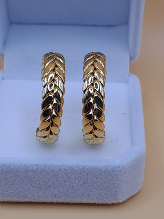 Örhänge Hoops kedja 18k guldplätering Vattentålig