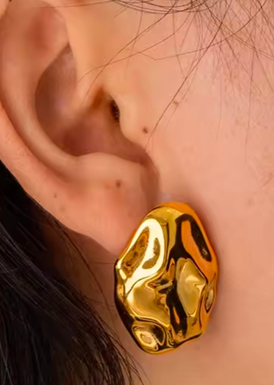 Big Wave Örhänge – Guld